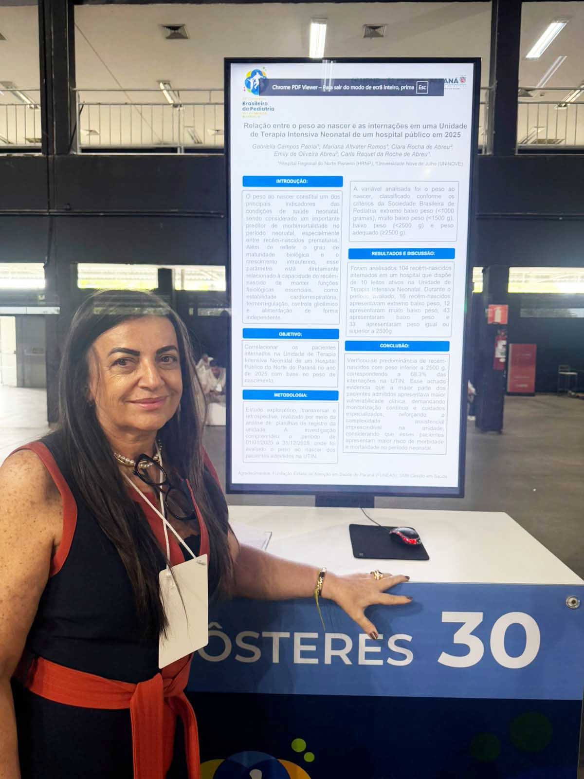 Hospital Regional do Norte Pioneiro expõe pesquisas em congresso nacional