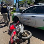 Colisão entre carro e moto em SAP: vídeos